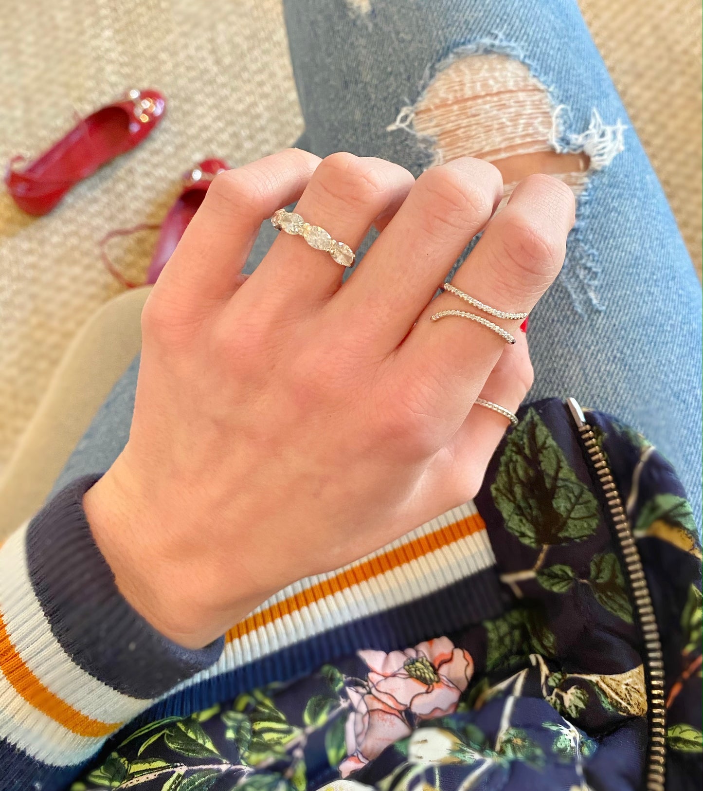 DIAMOND BYPASS RING