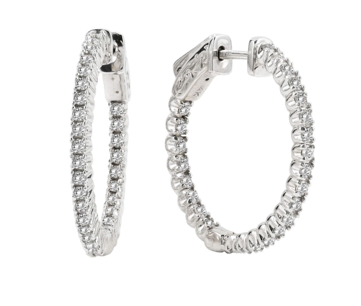 Inside Out Diamond Hoops