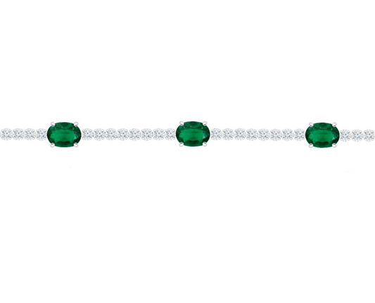 diamond & gemstone tennis bracelet
