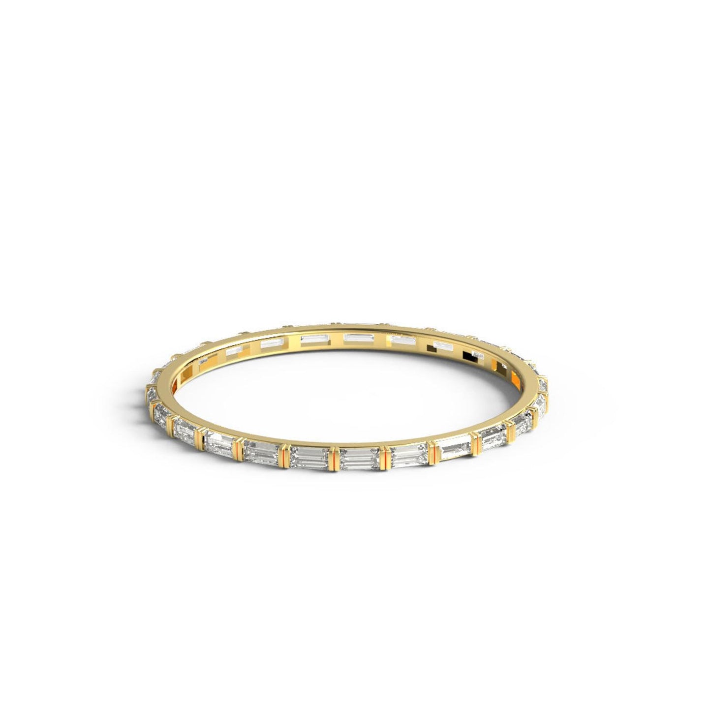Baguette Deco eternity band