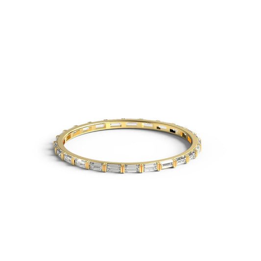 Baguette Deco eternity band
