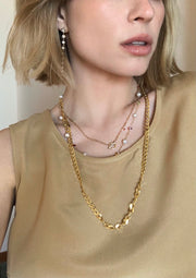 Diamond Toggle paperclip necklace