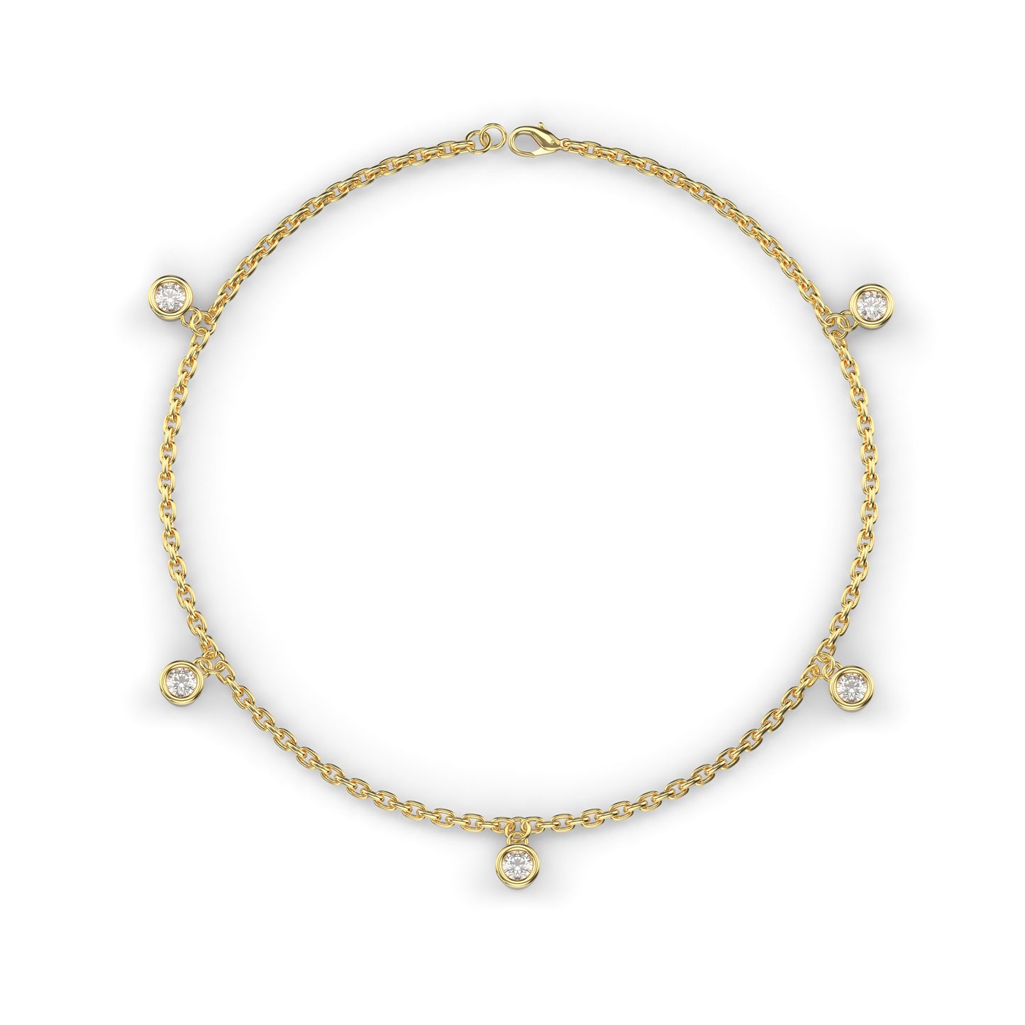 Diamond Dangle Station Bracelet