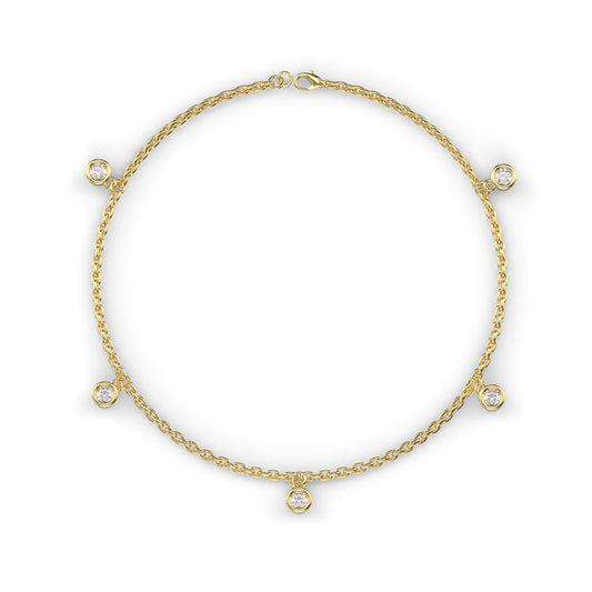 Diamond Dangle Station Bracelet