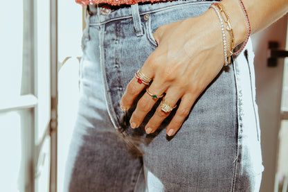 Gemstone Gum Drop Diamond Band