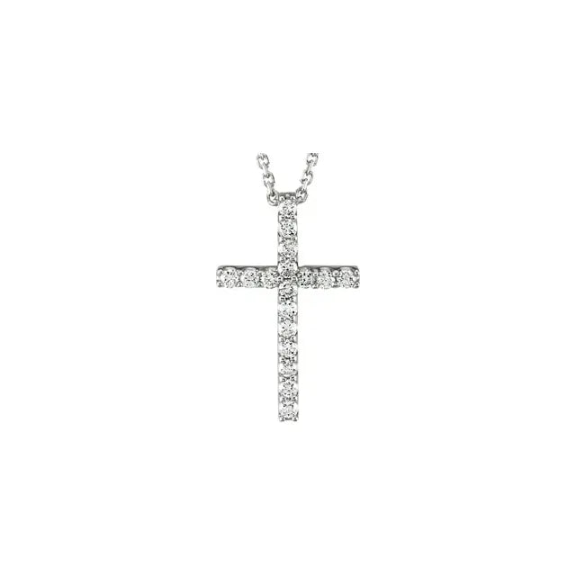 petite diamond cross necklace