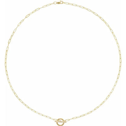 Diamond Toggle paperclip necklace