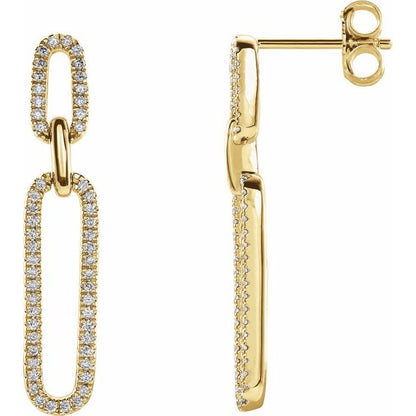 Double Links Diamond Earrings