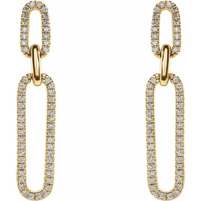 Double Links Diamond Earrings