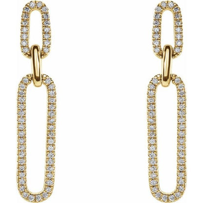 Double Links Diamond Earrings
