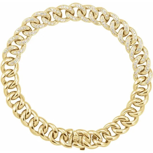 Diamond Dusted Curb Chain Bracelet