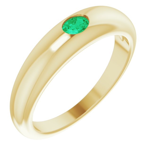 Petite Gemstone Dome Ring