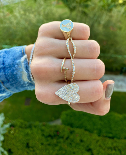 extra love heart ring