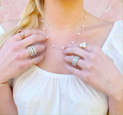 Pearl Station Necklace