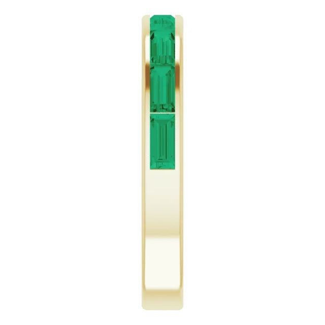 Channel Set Gemstone Band