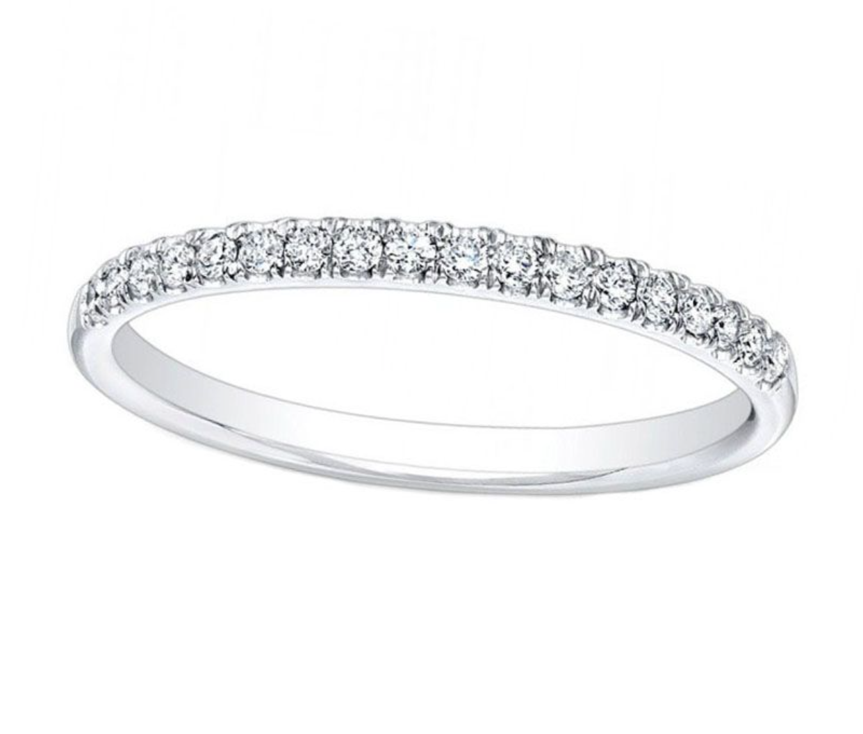 Double prong halfway Diamond band