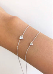 Heart on a Chain Bracelet