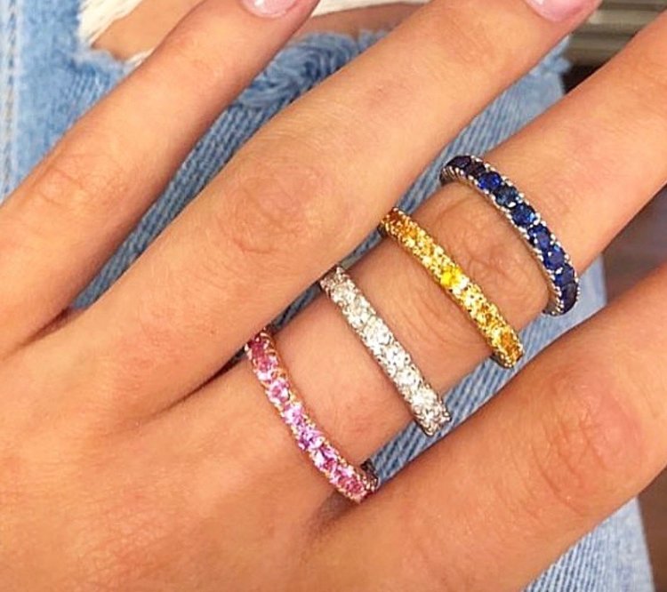 gemstone eternity band
