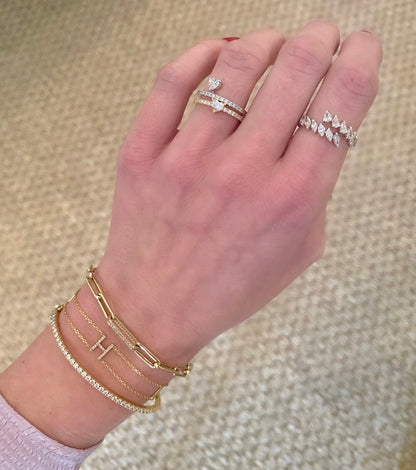 double wrap marquise & pear statement ring