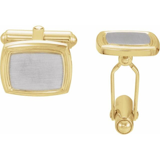 Matte Two Tone Cuff Links