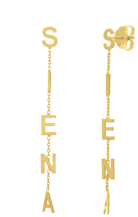 Name Drop Dangle Earrings