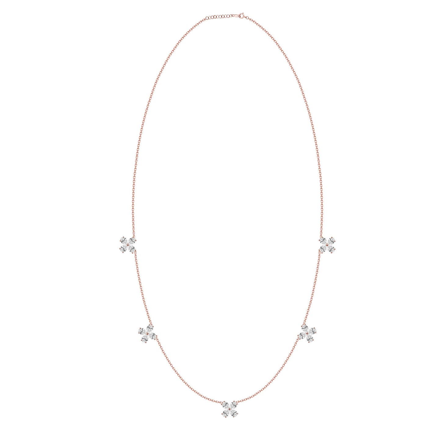 Floating Water Lily Diamond Necklace