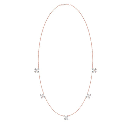 Floating Water Lily Diamond Necklace