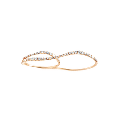 double finger wave ring