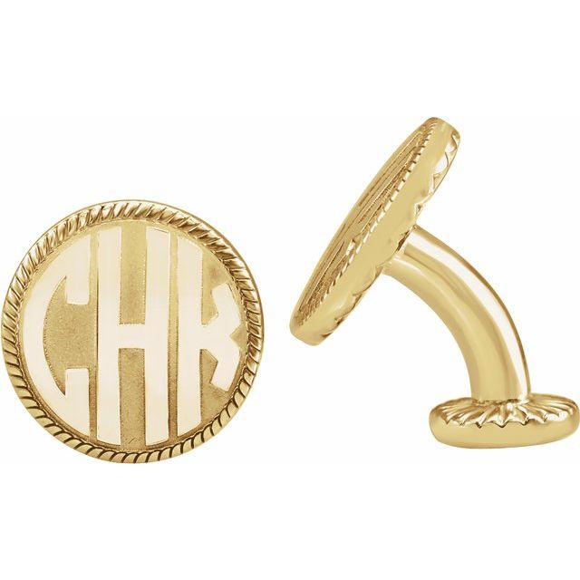 Round Roped Cuff Links