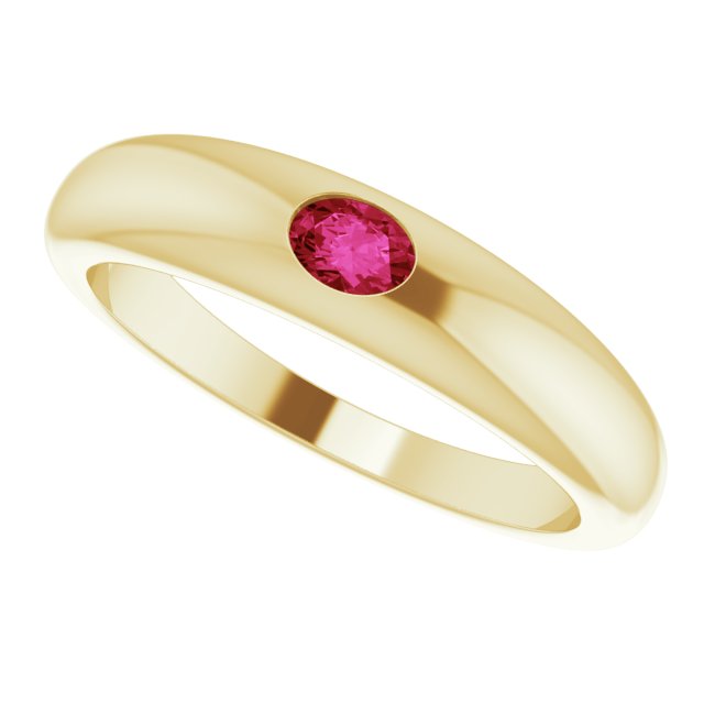 Petite Gemstone Dome Ring