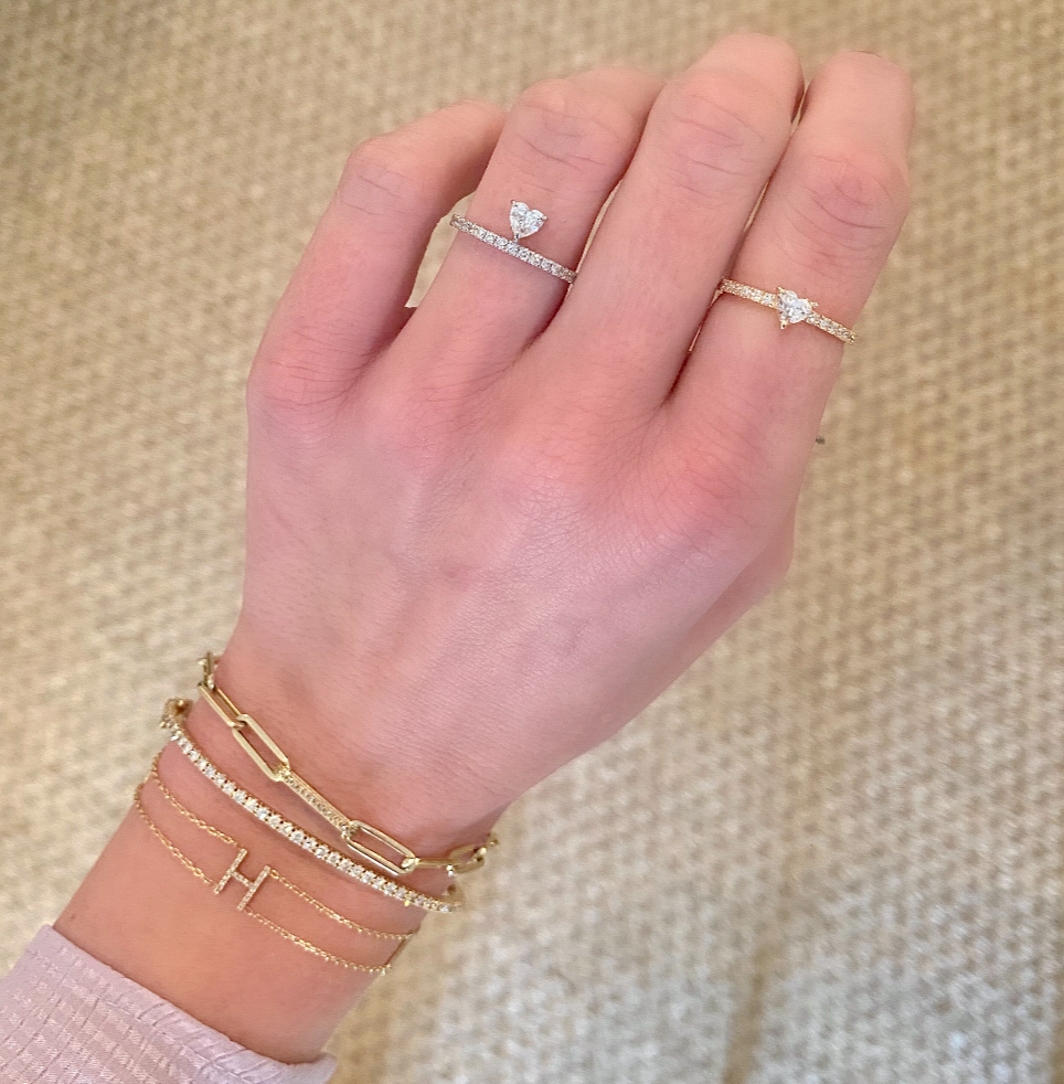 Floating Heart Ring