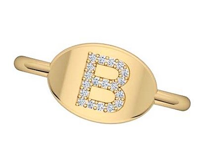 Initial Signet Ring