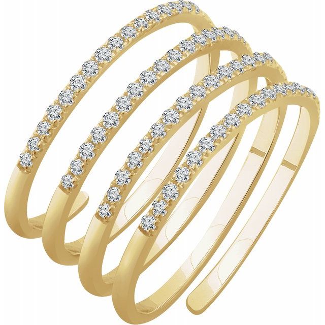 Diamond Scroll Ring