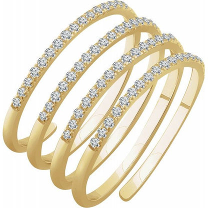 Diamond Scroll Ring