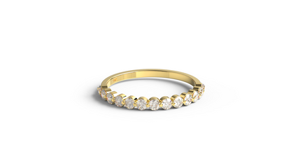 Single Prong Halfway Diamond Band