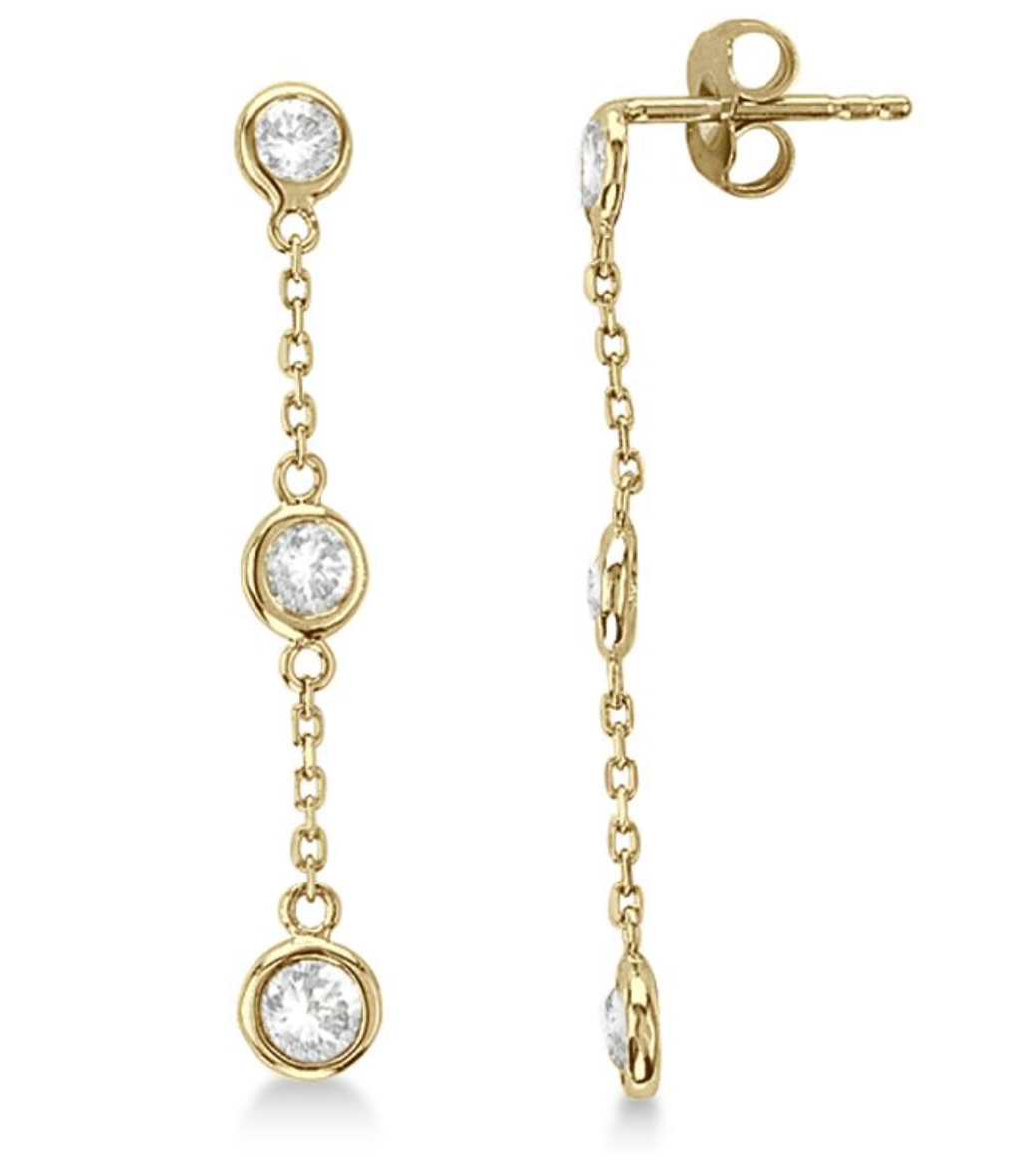 Triple Drop Diamond Dangles