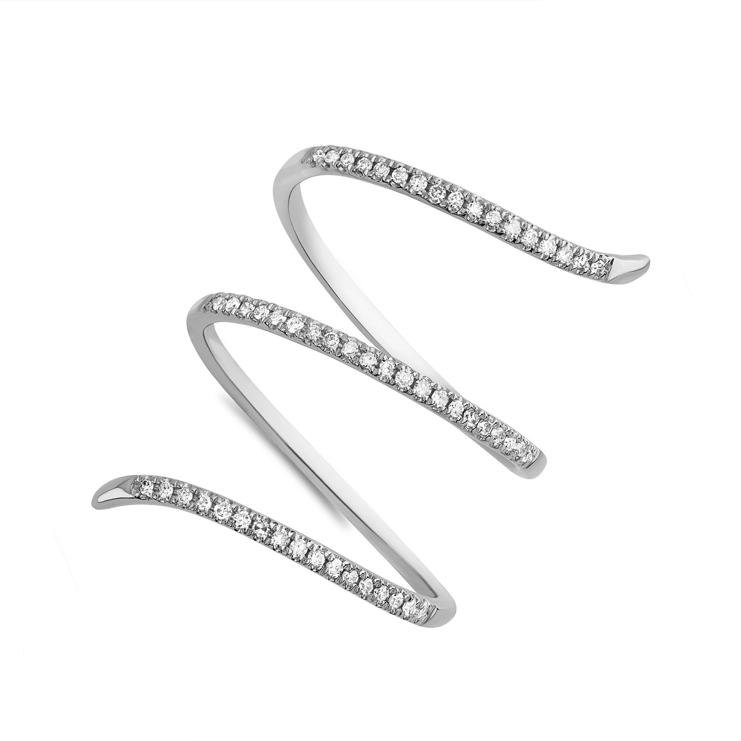 diamond spiral wrap ring