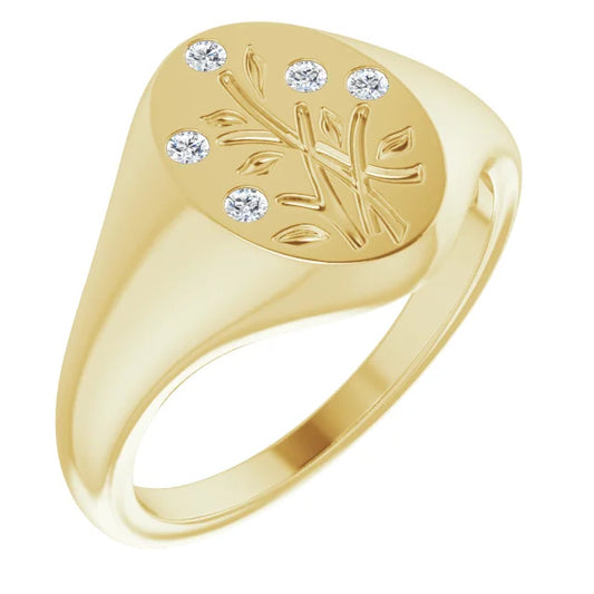 Wildflower Signet ring
