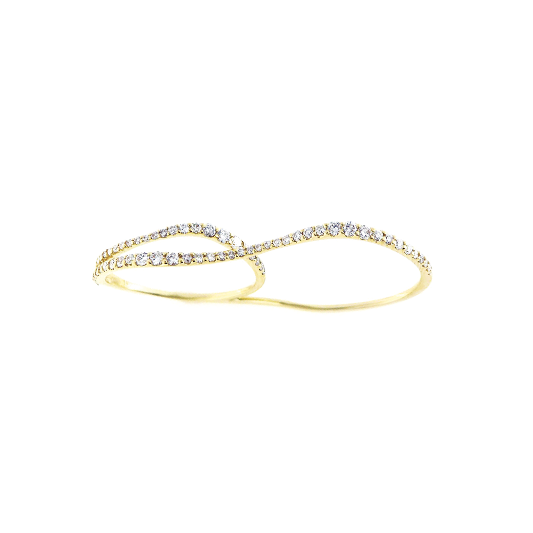 double finger wave ring