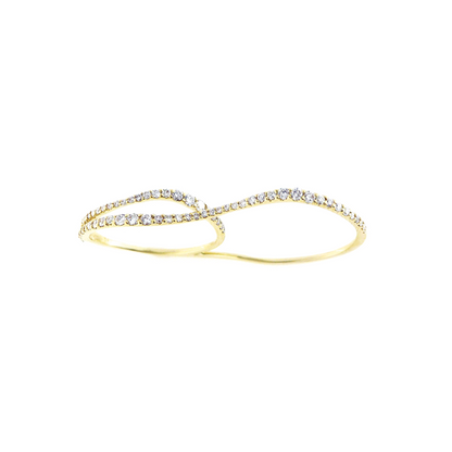 double finger wave ring