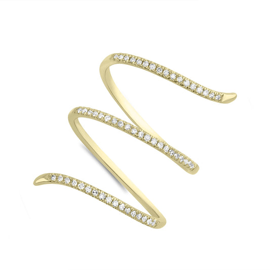 diamond spiral wrap ring