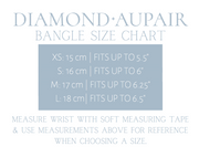 diamond initial cuff