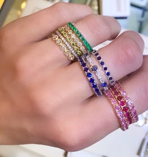 gemstone eternity band