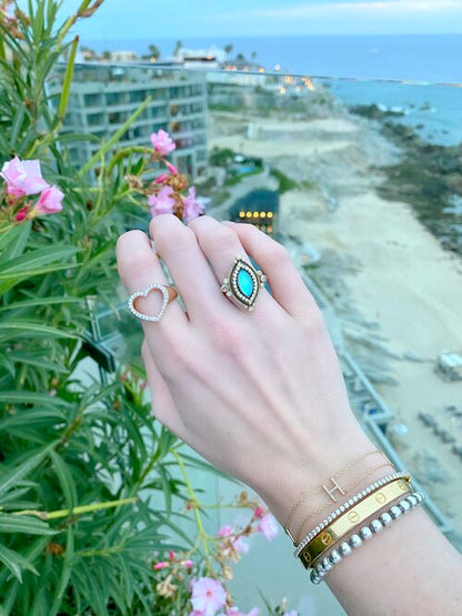 HEART WIDE OPEN DIAMOND RING