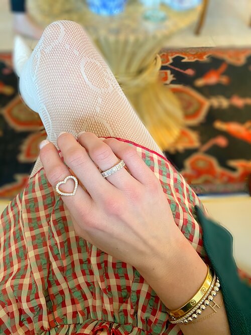 HEART WIDE OPEN DIAMOND RING