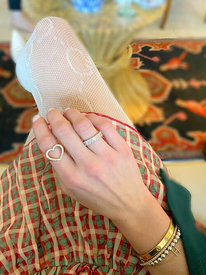 HEART WIDE OPEN DIAMOND RING