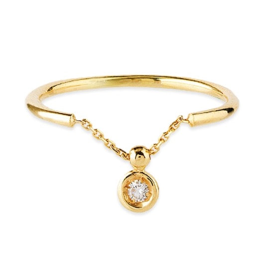 diamond drop chain ring