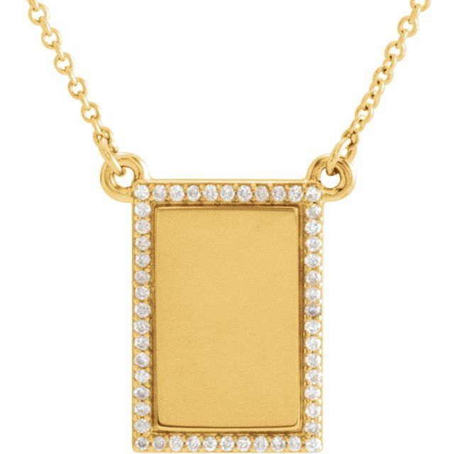 Diamond Tag Necklace