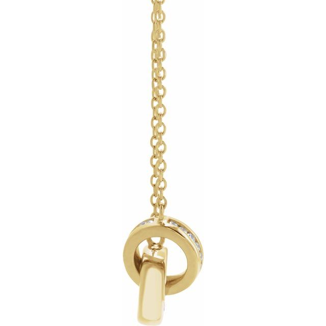 Interlocking Diamond Circle Necklace