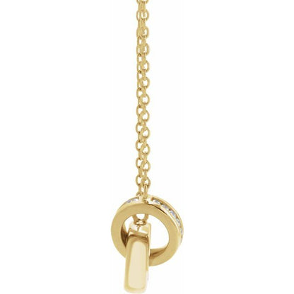 Interlocking Diamond Circle Necklace